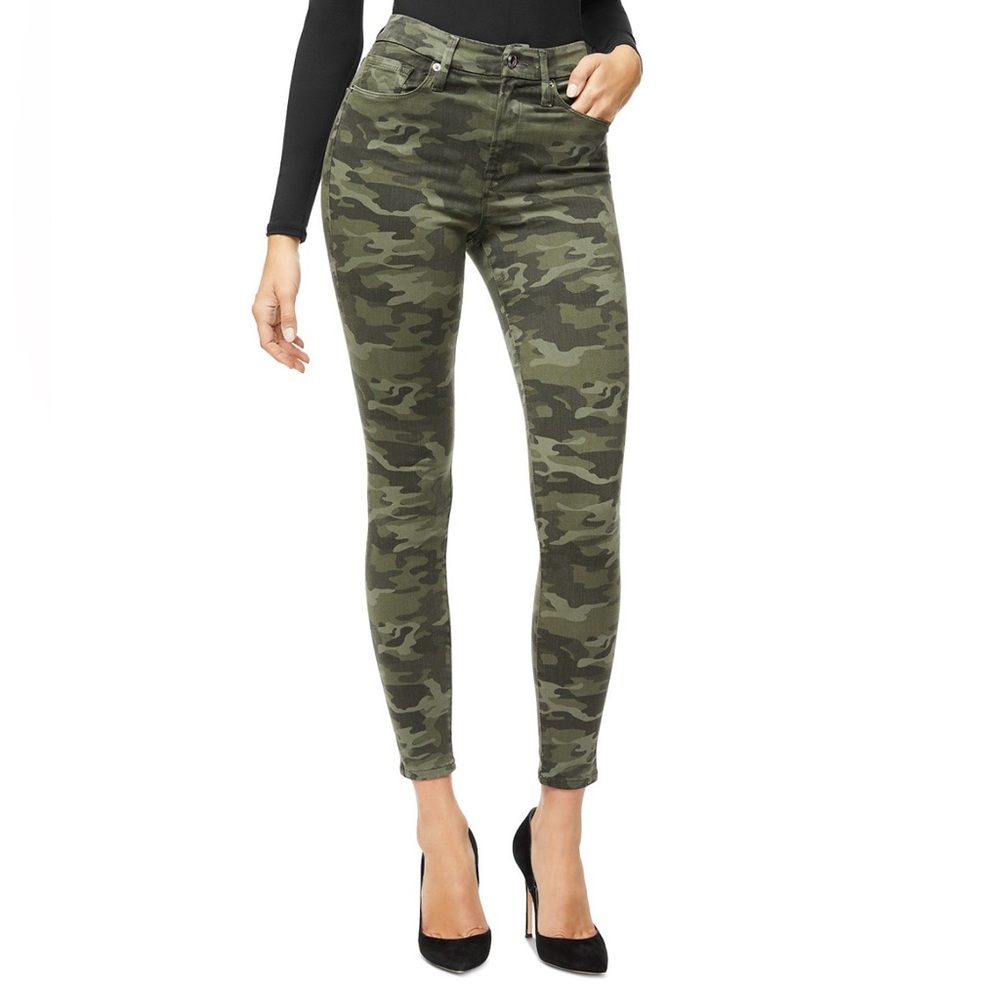 Good American Good Waist Camo High Rise Skinny Jeans 26 / Size 2